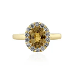 Gelber Zirkon-Silberring