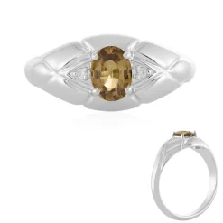 Gelber Zirkon-Silberring