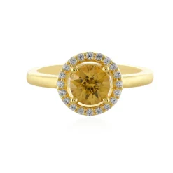 Gelber Zirkon-Silberring