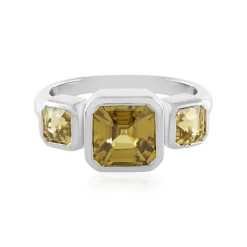 Gelber Zirkon-Silberring