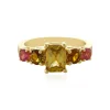 Gelber Zirkon-Silberring