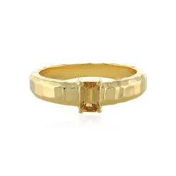 Gelber Zirkon-Silberring