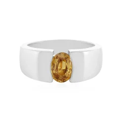 Gelber Zirkon-Silberring