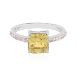 Gelber Zirkon-Silberring (Adela Silber)