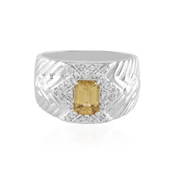 Gelber Zirkon-Silberring (de Melo)