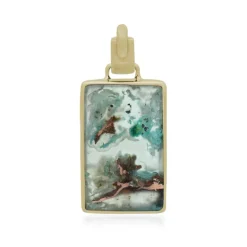 Gem Silica-Silberanhänger (Bali Barong)