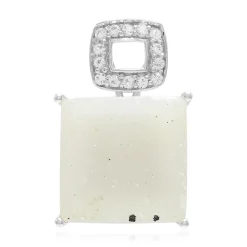 Glitzer-Achat-Silberanhänger