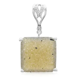 Glitzer-Achat-Silberanhänger