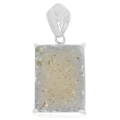 Glitzer-Achat-Silberanhänger