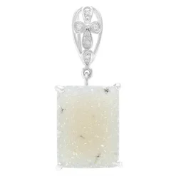 Glitzer-Achat-Silberanhänger