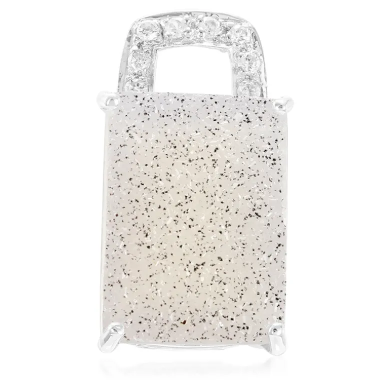 Glitzer-Achat-Silberanhänger