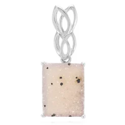 Glitzer-Achat-Silberanhänger