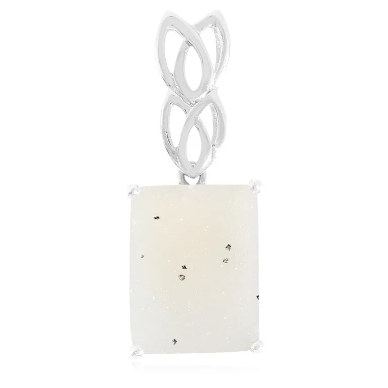 Glitzer-Achat-Silberanhänger