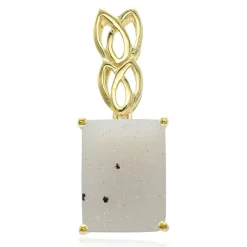 Glitzer-Achat-Silberanhänger