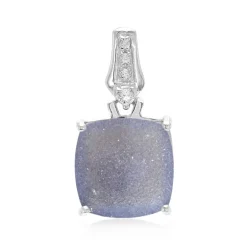 Glitzer-Achat-Silberanhänger