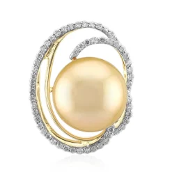 Goldene Kabira-Südseeperlen-Goldanhänger (TPC)