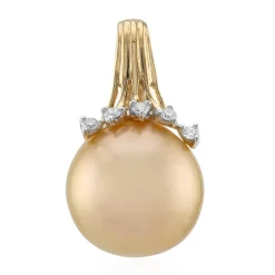 Goldene Kabira-Südseeperlen-Goldanhänger (TPC)