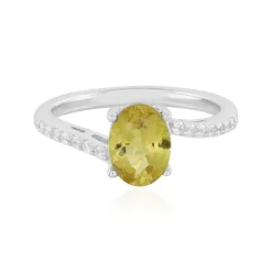 Goldener Apatit-Silberring