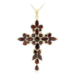 Granat-Silberhalskette