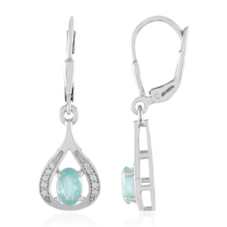 Grandidierit-Silberohrringe