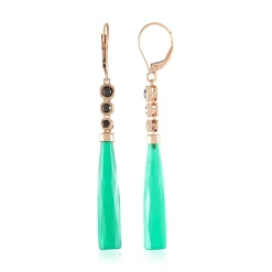 Grüner Achat-Goldohrringe (KM by Juwelo)