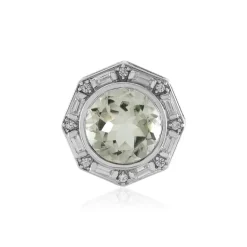 Grüner Amethyst-Silberanhänger