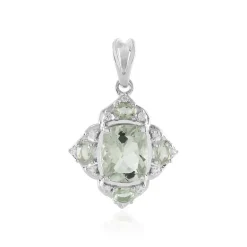 Grüner Amethyst-Silberanhänger