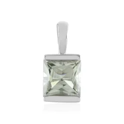 Grüner Amethyst-Silberanhänger