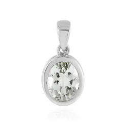 Grüner Amethyst-Silberanhänger