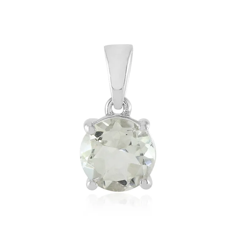 Grüner Amethyst-Silberanhänger