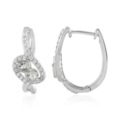 Grüner Amethyst-Silberohrringe