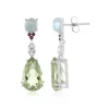 Grüner Amethyst-Silberohrringe