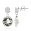 Grüner Amethyst-Silberohrringe (Pallanova)