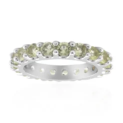 Grüner Amethyst-Silberring