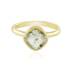 Grüner Amethyst-Silberring