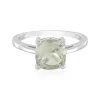 Grüner Amethyst-Silberring