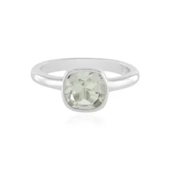 Grüner Amethyst-Silberring