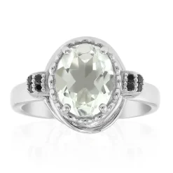 Grüner Amethyst-Silberring