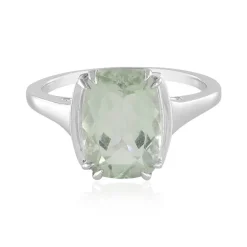 Grüner Amethyst-Silberring