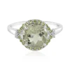 Grüner Amethyst-Silberring