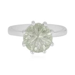 Grüner Amethyst-Silberring