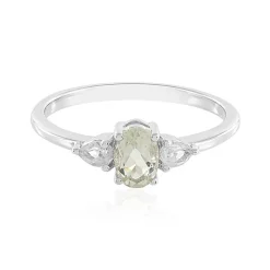 Grüner Amethyst-Silberring