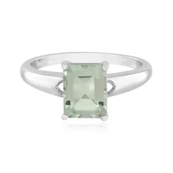 Grüner Amethyst-Silberring