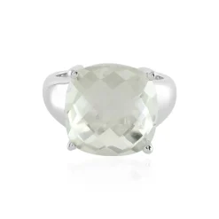 Grüner Amethyst-Silberring