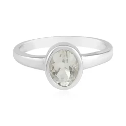 Grüner Amethyst-Silberring