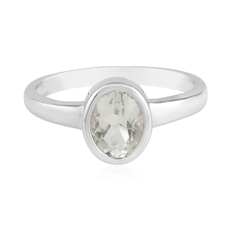 Grüner Amethyst-Silberring