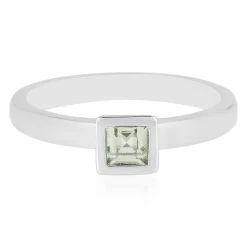 Grüner Amethyst-Silberring