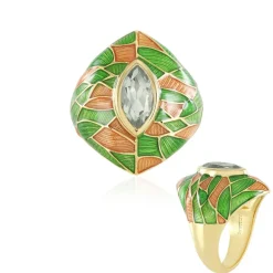 Grüner Amethyst-Silberring (Adela Silber)