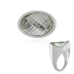 Grüner Amethyst-Silberring (KM by Juwelo)