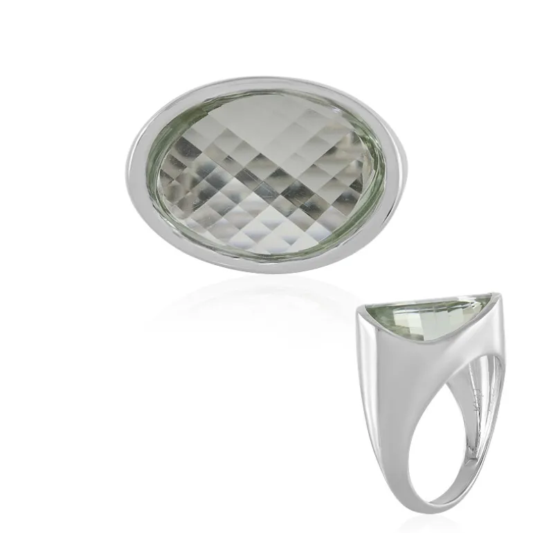 Grüner Amethyst-Silberring (KM by Juwelo)